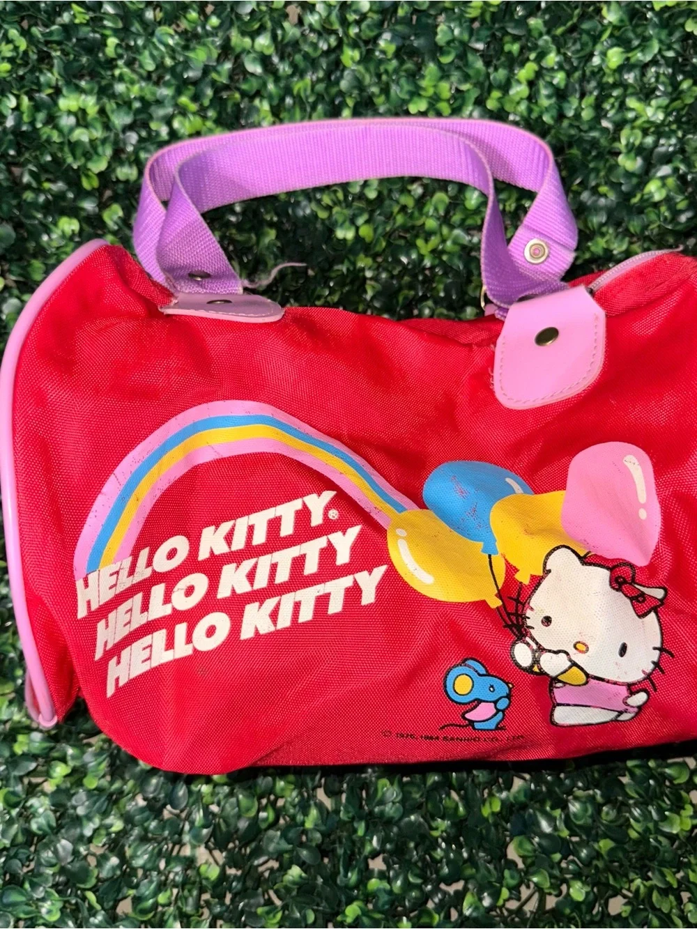 Vintage 1984 Sanrio x Hello Kitty Small Duffle (very rare)